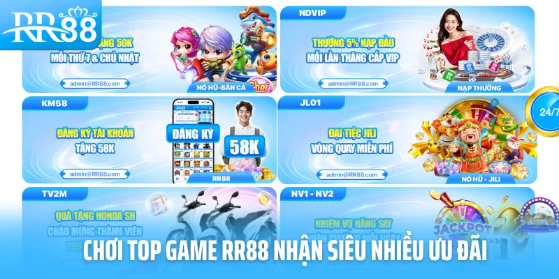 Chơi top game RR88 nhận siêu nhiều ưu đãi